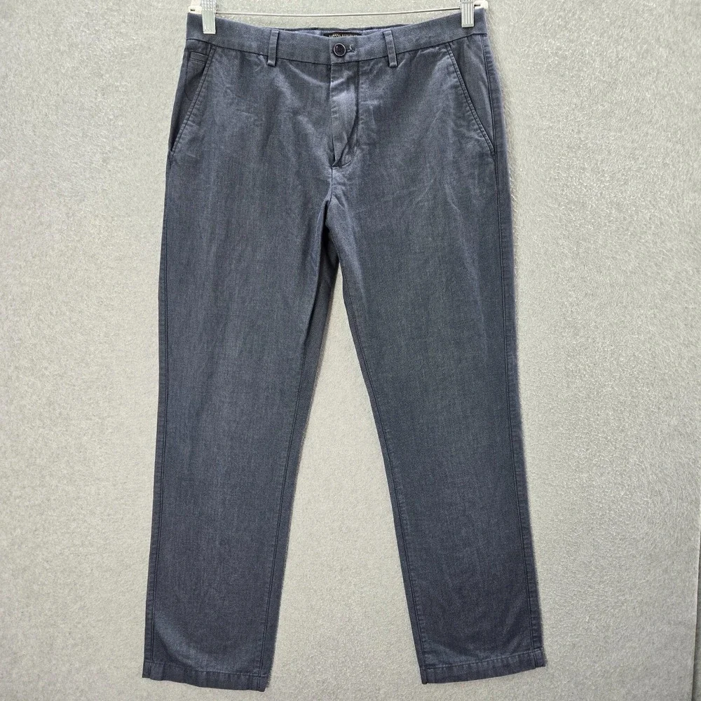 Banana Republic Men Pants 33x32 Blue Kentfield‎ Dress Chino Flat Front